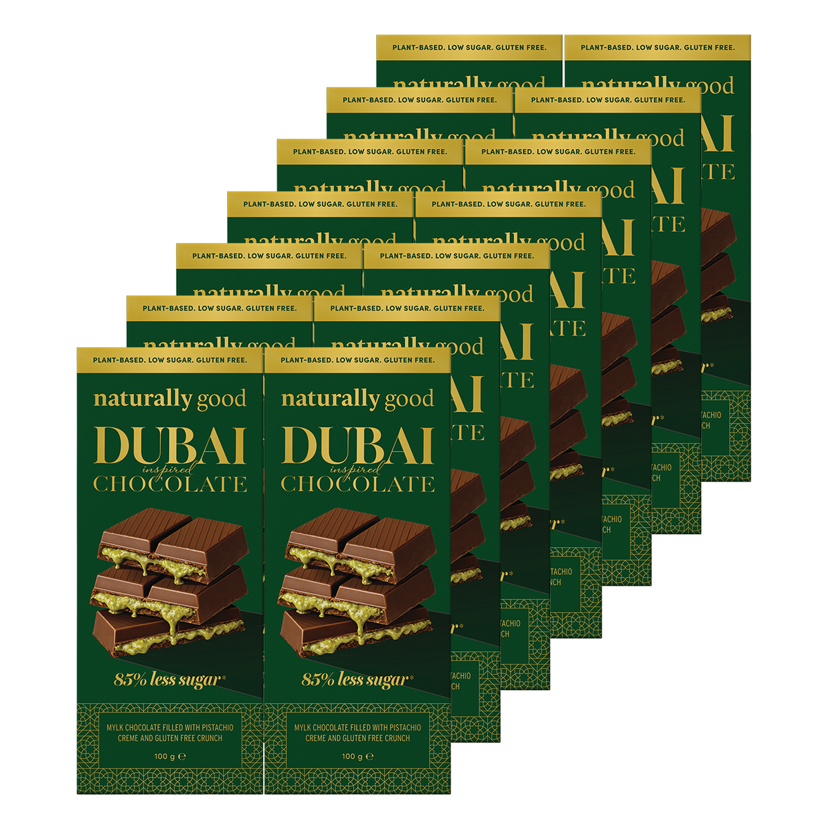 Naturally Good Dubai Inspired Chocolate Block 100g x 14 Pack