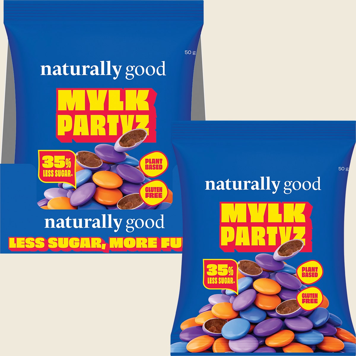 NATURALLY GOOD Original Mylk Partyz 35% less sugar 10x50g