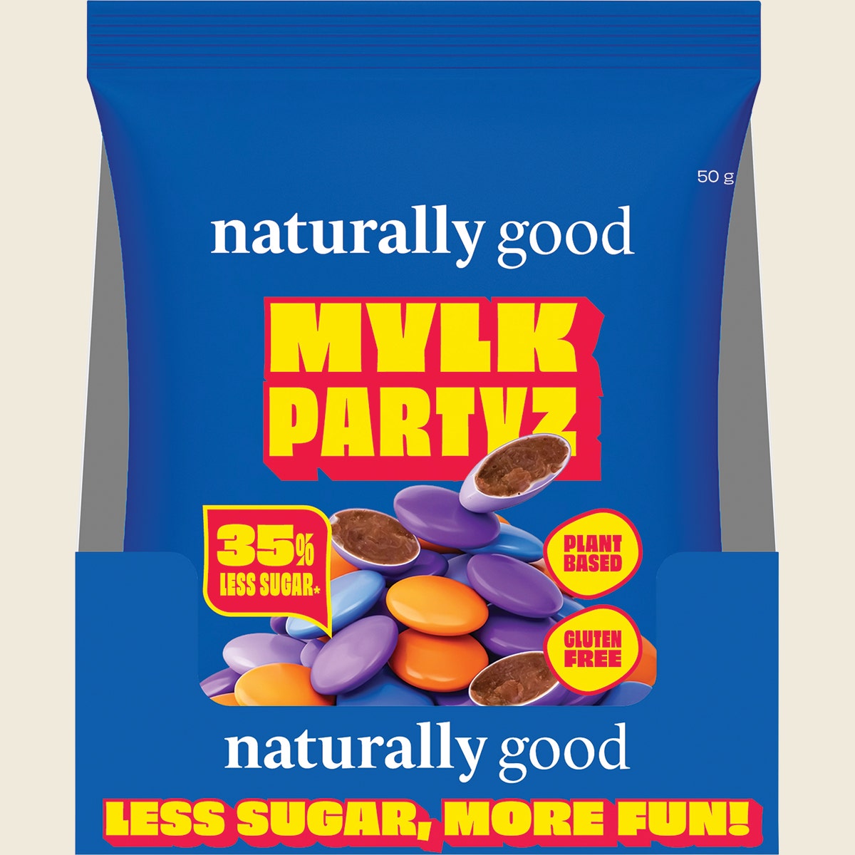 NATURALLY GOOD Original Mylk Partyz 35% less sugar 10x50g