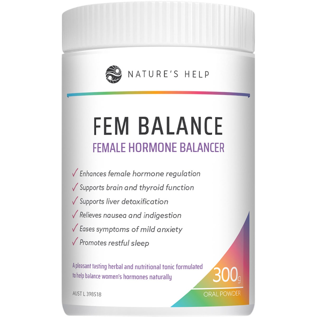 NATURE'S HELP Fem Balance Female Hormone Balancer 300g - Cutprice Online