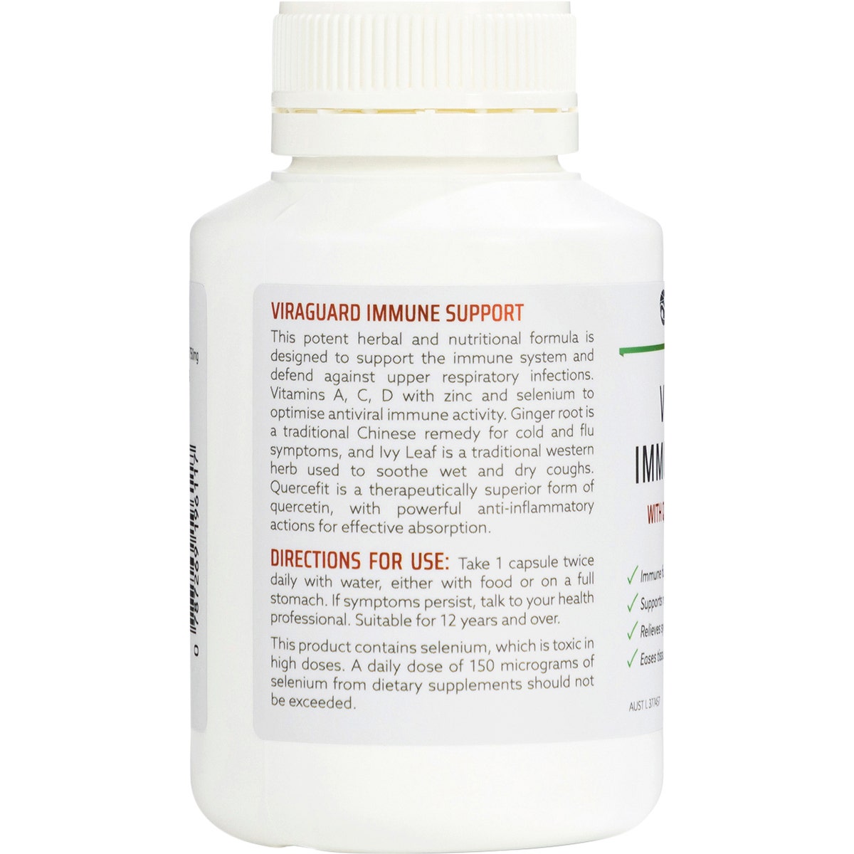 Nature's Help Viraguard Immune Support With Quercetin, Vit. A, C, D & Zinc 60 Caps - Cutprice Online