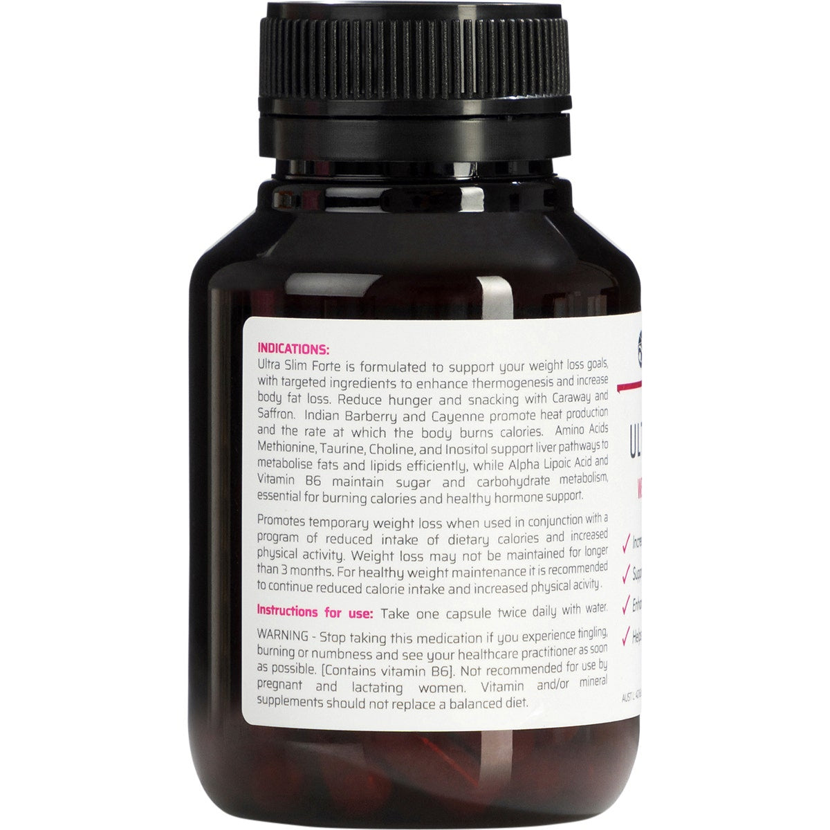 NATURE'S HELP Ultra Slim Forte Weight Loss Control 60 Caps - Cutprice Online