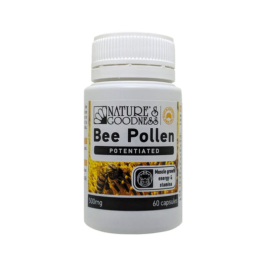 Nature's Goodness Bee Pollen Potentiated 500mg 60c - Cutprice Online