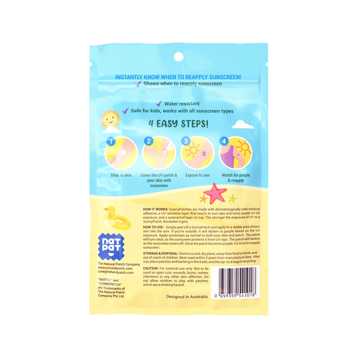 The Natural Patch Co. SunnyPatch Organic Stickers x 24 Pack - Cutprice Online