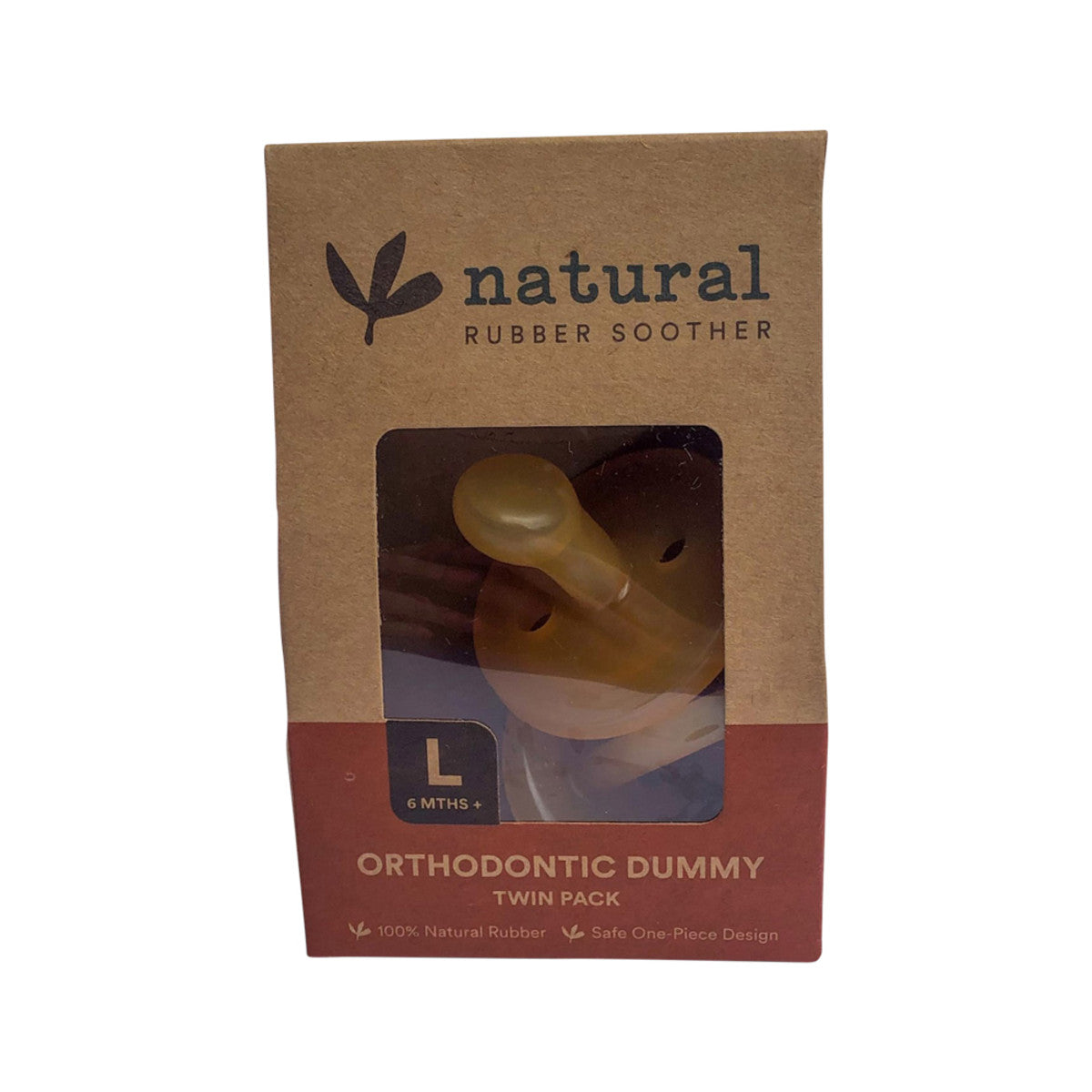 Natural Rubber Soother Orthodontic Dummy Large (6+ Months) Twin Pack - Cutprice Online