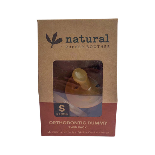 Natural Rubber Soother Orthodontic Dummy Small (0-6 Months) Twin Pack - Cutprice Online