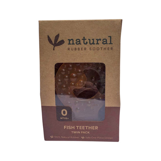Natural Rubber Soother Fish Teether Twin Pack - Cutprice Online