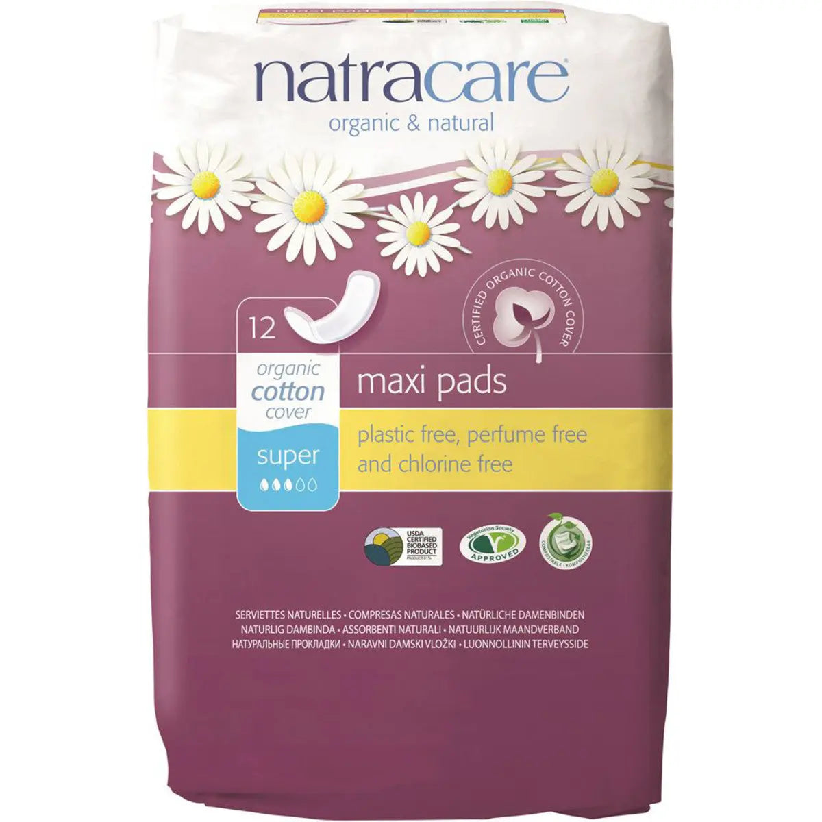 NATRACARE Maxi Pads Super 12 NATRACARE