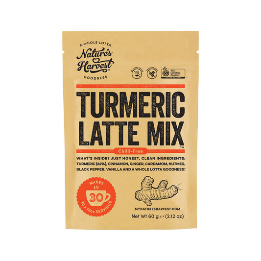 Nature's Harvest Organic Turmeric Latte Mix Chilli-Free 60g - Cutprice Online