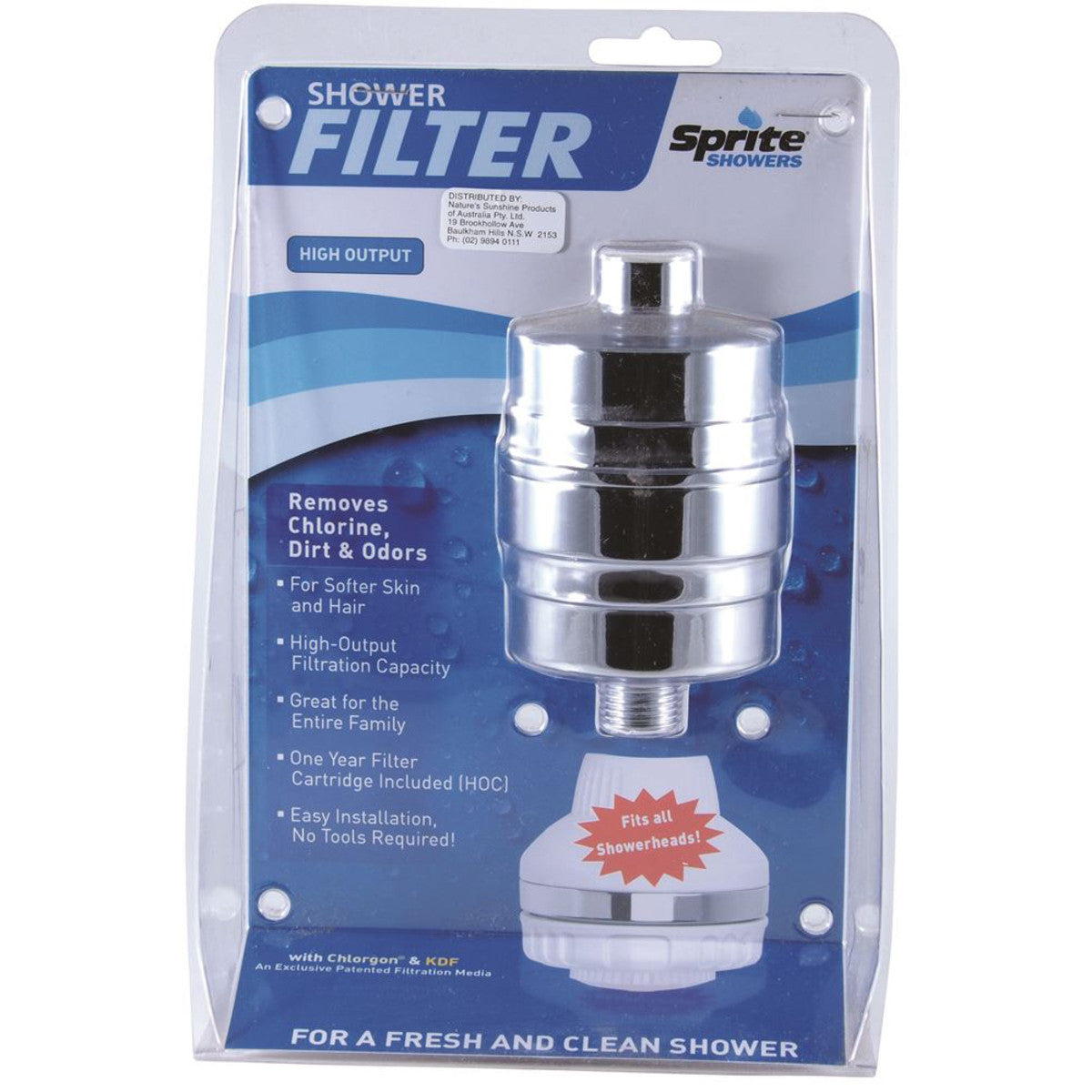 Nature's Sunshine Sprite Shower Filter Unit Chrome - Cutprice Online