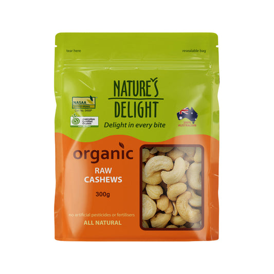 Nature's Delight Organic Raw Cashews 300g - Cutprice Online