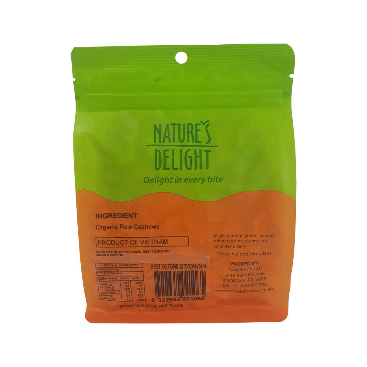 Nature's Delight Organic Raw Cashews 300g - Cutprice Online