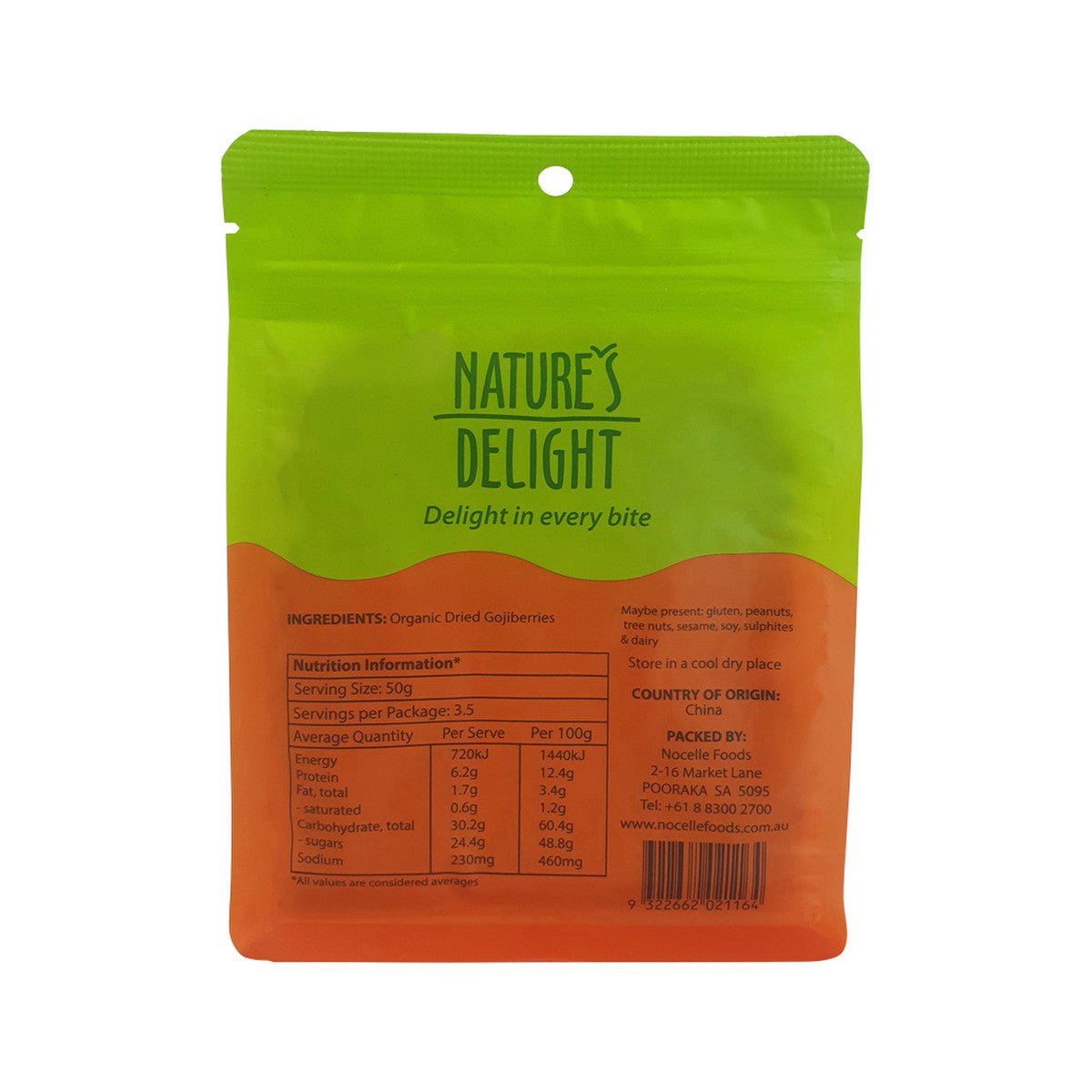 Nature's Delight Organic Dried Gojiberries 175g - Cutprice Online