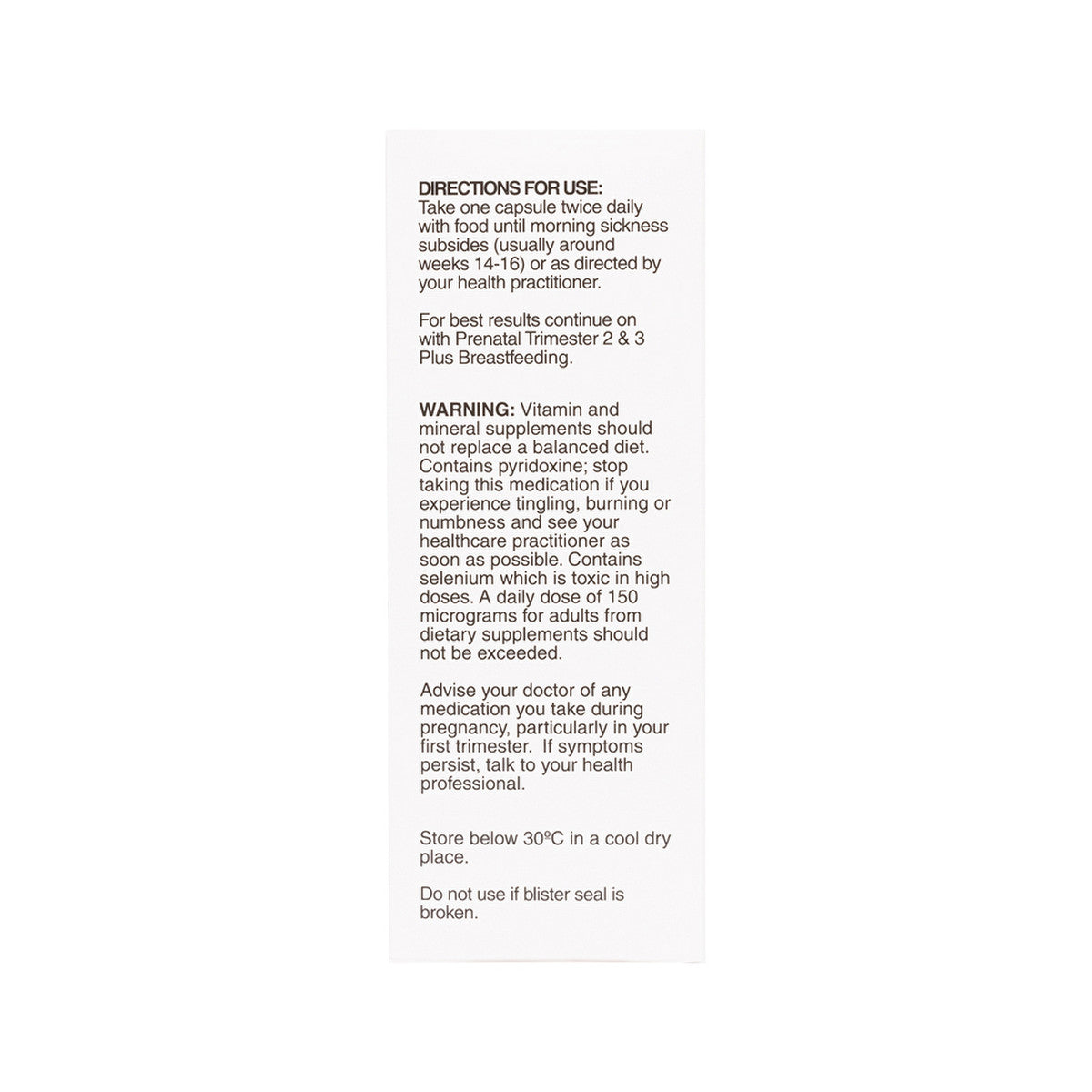 NaturoBest Prenatal Trimester One with Ginger 60c - Cutprice Online
