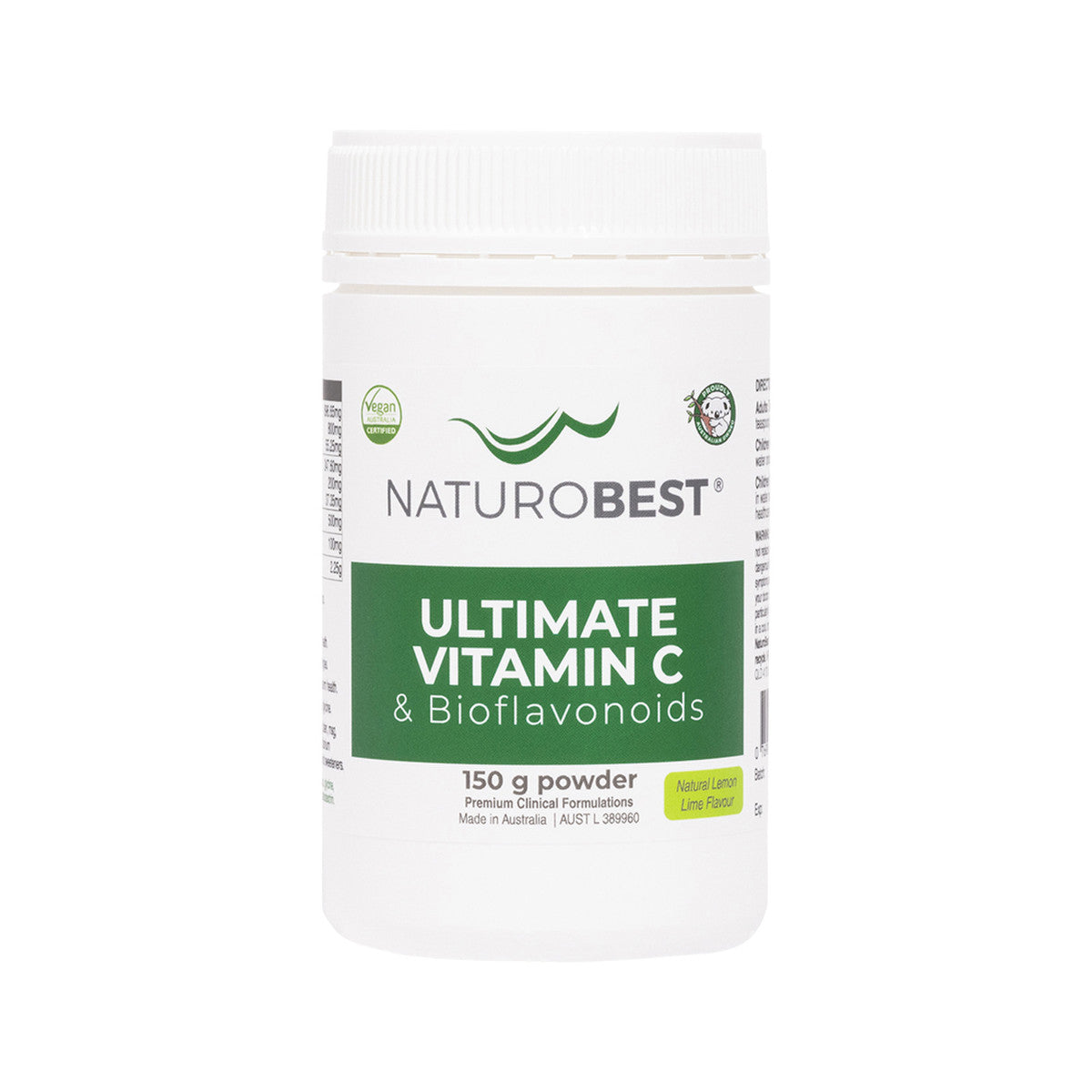 NaturoBest Ultimate Vitamin C & Bioflavonoids Lemon Lime Flavour 150g - Cutprice Online