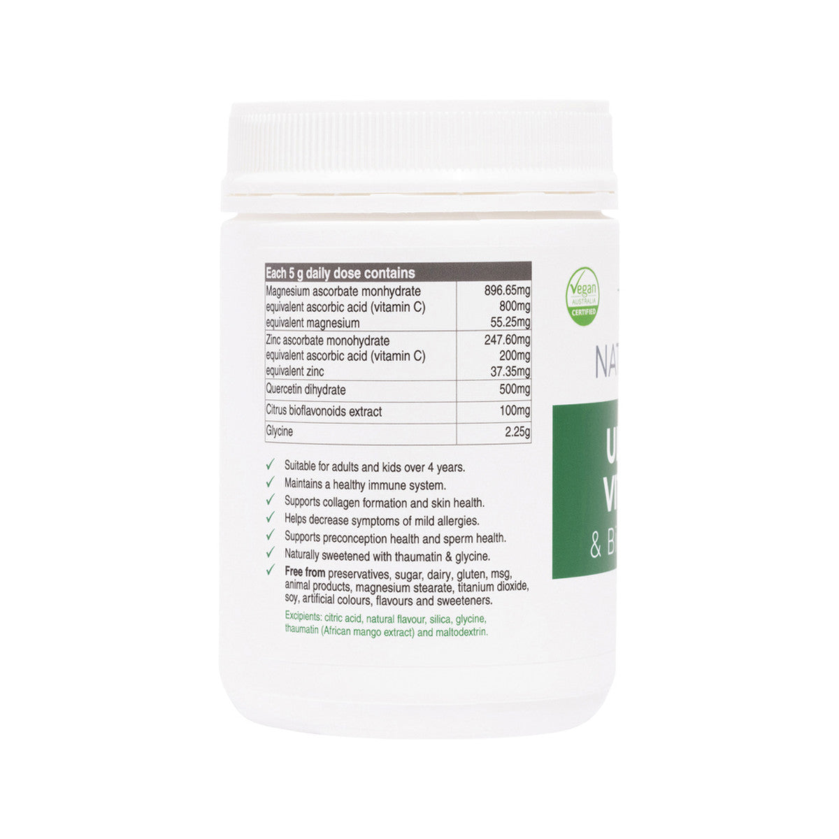 NaturoBest Ultimate Vitamin C & Bioflavonoids Lemon Lime Flavour 300g - Cutprice Online