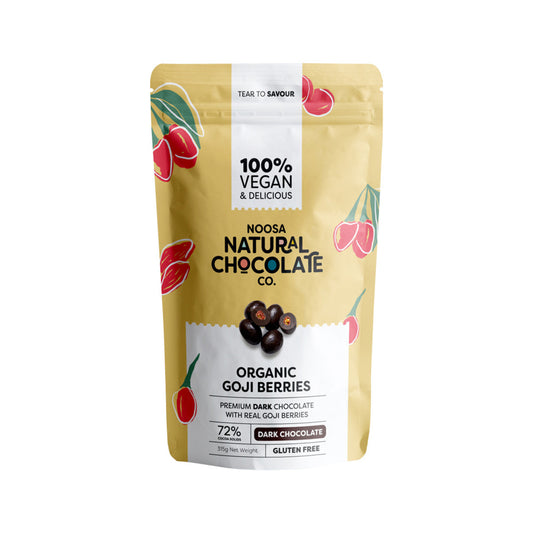 Noosa Natural Chocolate Co. Dark Chocolate Organic Goji Berries 315g - Cutprice Online