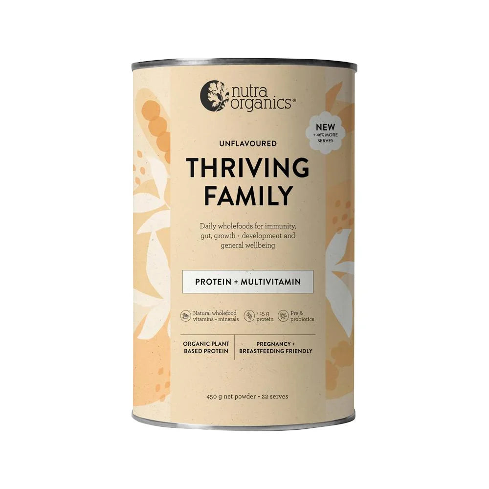 Nutra Organics Thriving Family Protein Unflavoured 450g - Cutprice Online