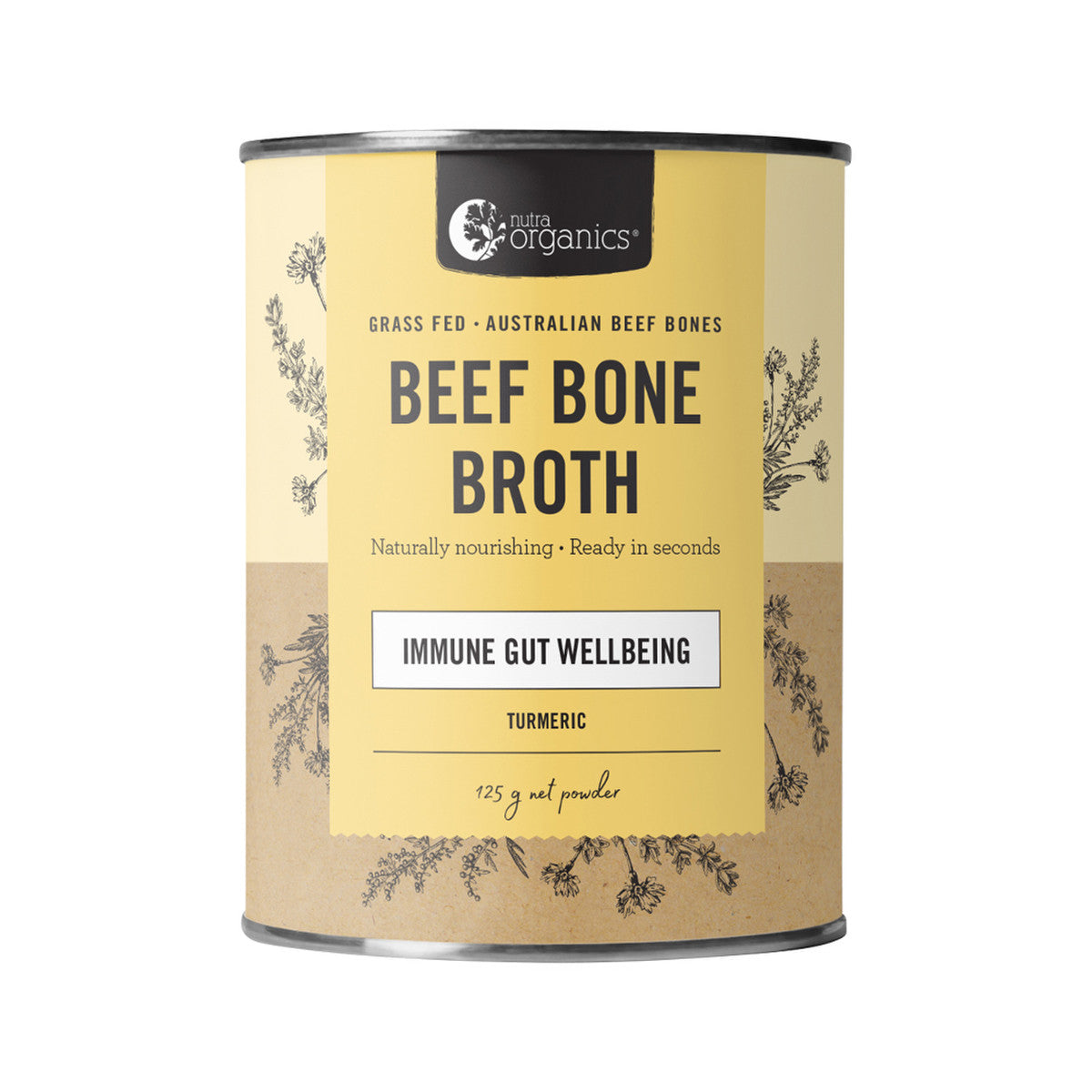 Nutra Organics Bone Broth Beef Turmeric 125g - Cutprice Online