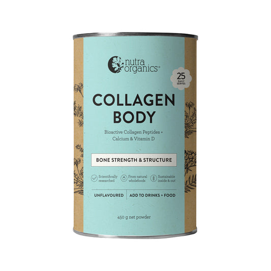 Nutra Organics Collagen Body with Bioactive Collagen Peptides + Calcium & Vitamin D Unflavoured 450g - Cutprice Online