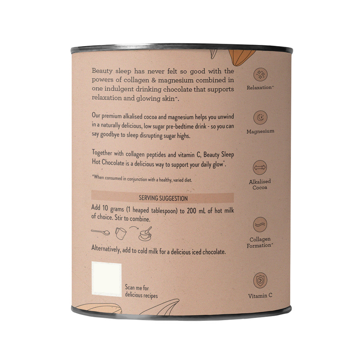 Nutra Organics Beauty Sleep Hot Chocolate (Indulgent Natural Drinking Chocolate) 200g - Cutprice Online