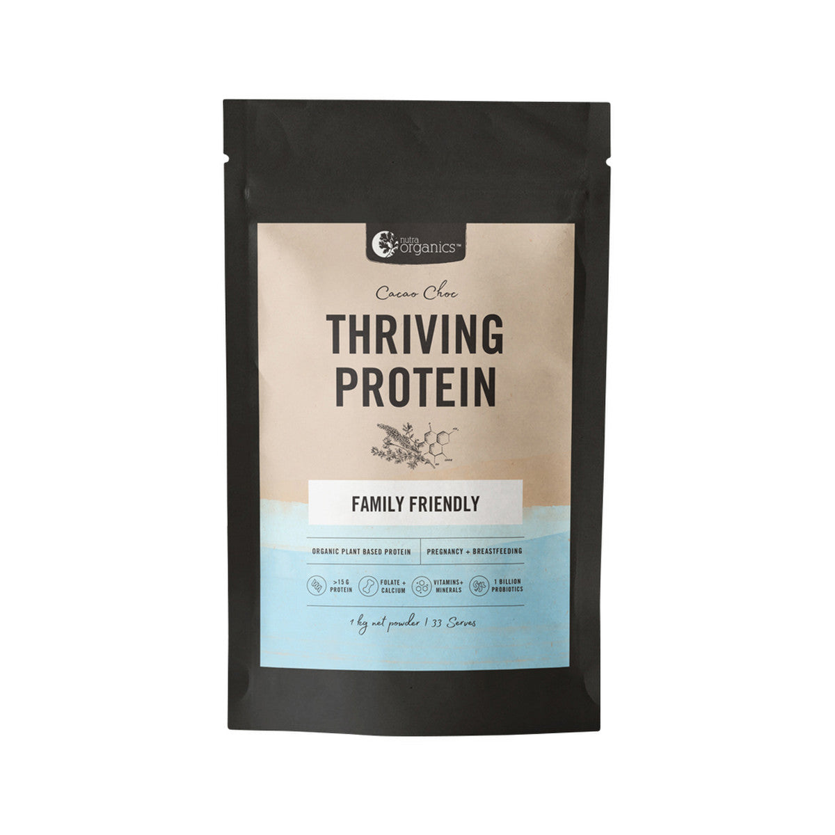 Nutra Organics Organic Thriving Protein Cacao Choc 1kg - Cutprice Online