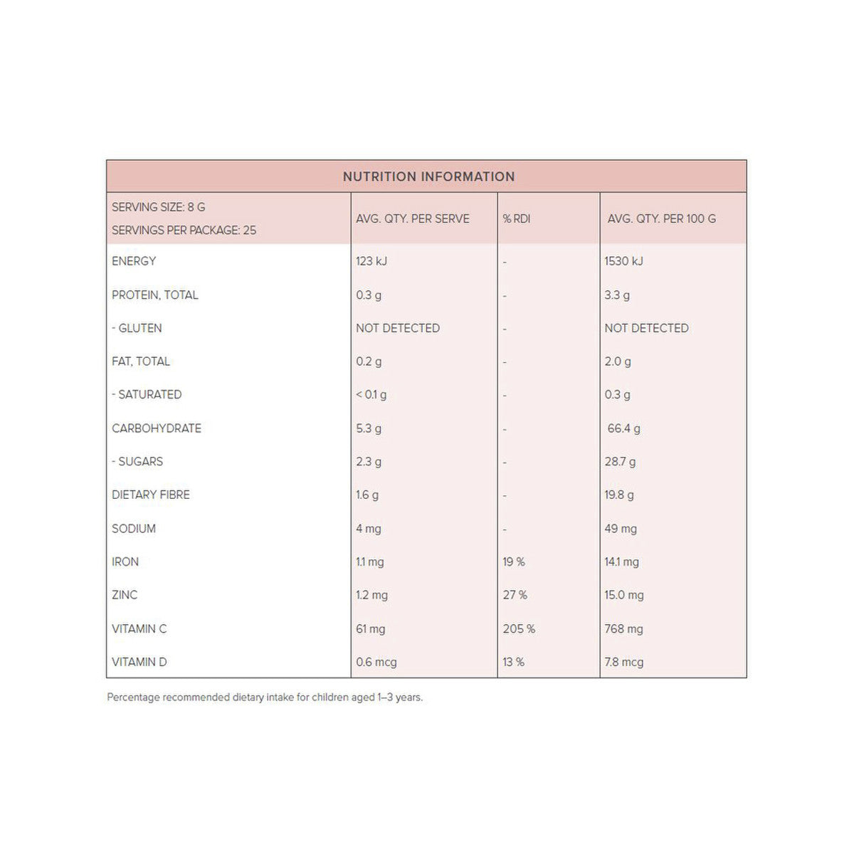Nutra Organics Organic Berry Immune (Immune Protection) 200g - Cutprice Online