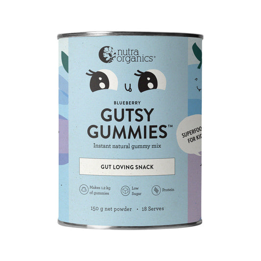 Nutra Organics Gutsy Gummies (Gut Loving Snack) Blueberry 150g - Cutprice Online