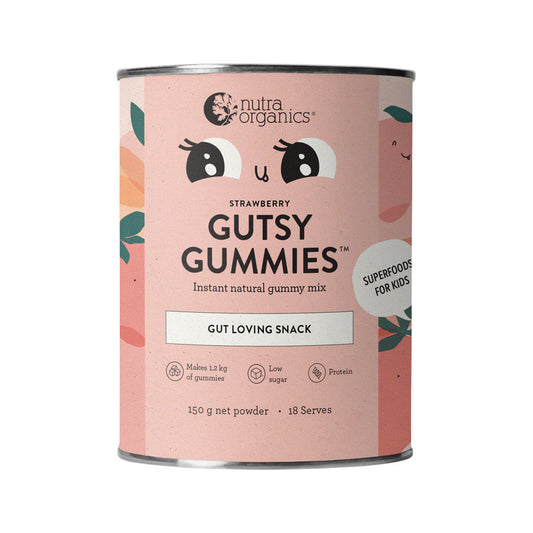 Nutra Organics Gutsy Gummies (Gut Loving Snack) Strawberry 150g - Cutprice Online