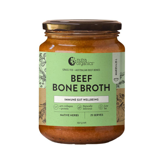 Nutra Organics Bone Broth Beef Concentrate Native Herbs 250g - Cutprice Online