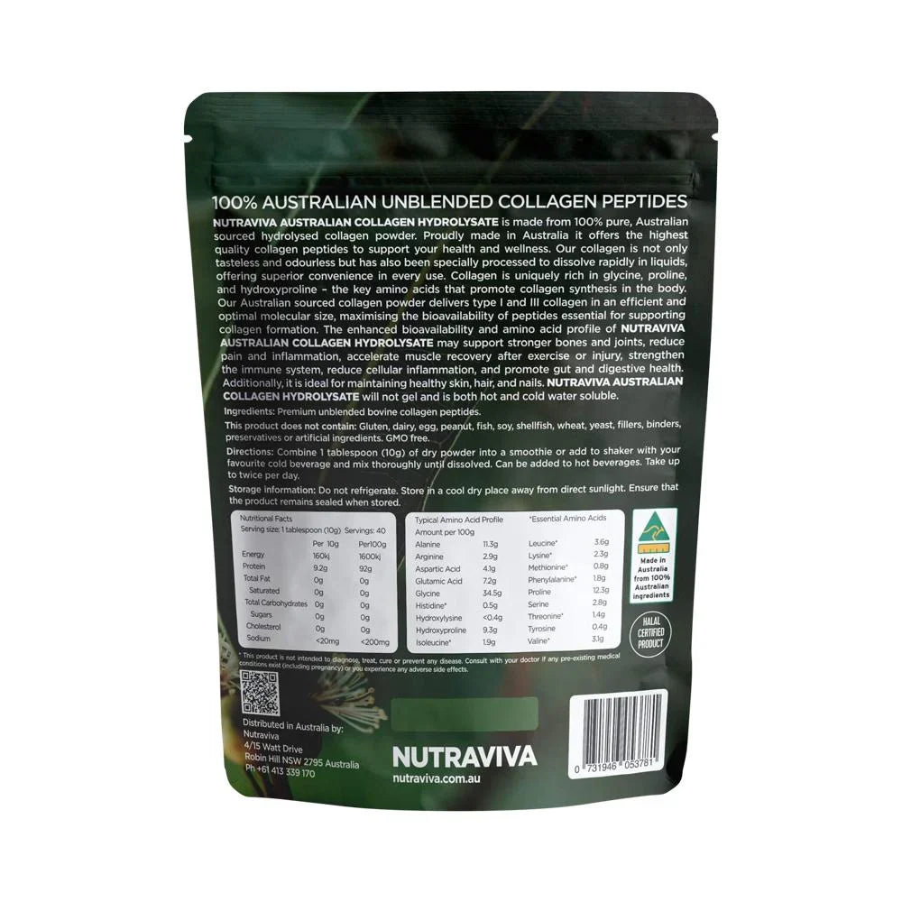 Nutraviva Australian Collagen Hydrolysate (Beef) 400g - Cutprice Online