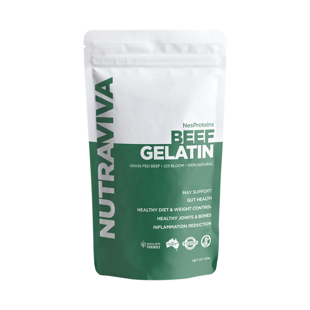 Nutraviva (NesProteins) Beef Gelatin (Grass Fed) 100g - Cutprice Online