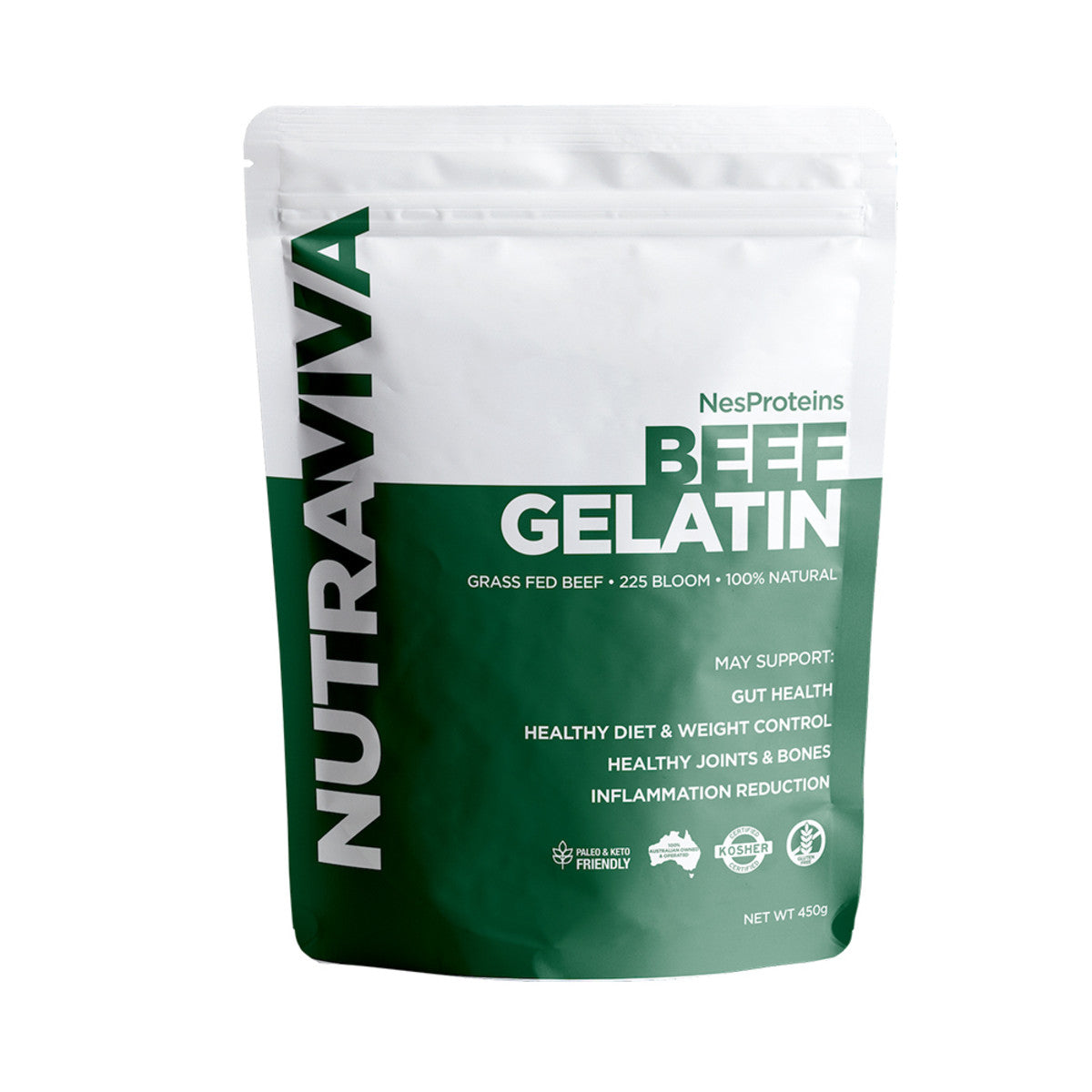 Nutraviva (NesProteins) Beef Gelatin (Grass Fed) 450g - Cutprice Online