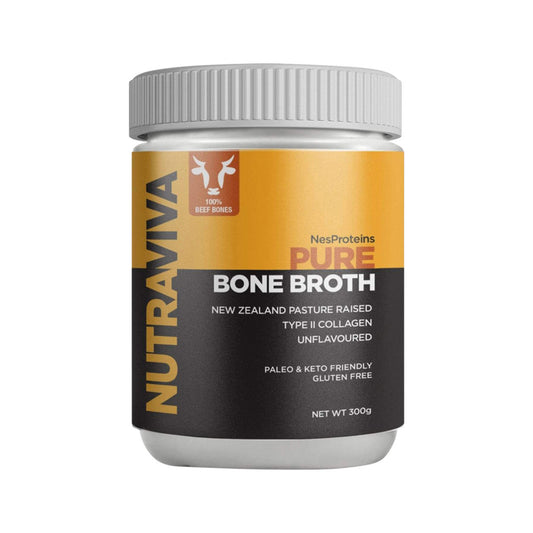 Nutraviva (NesProteins) Bone Broth Pure (Beef) Unflavoured 300g - Cutprice Online
