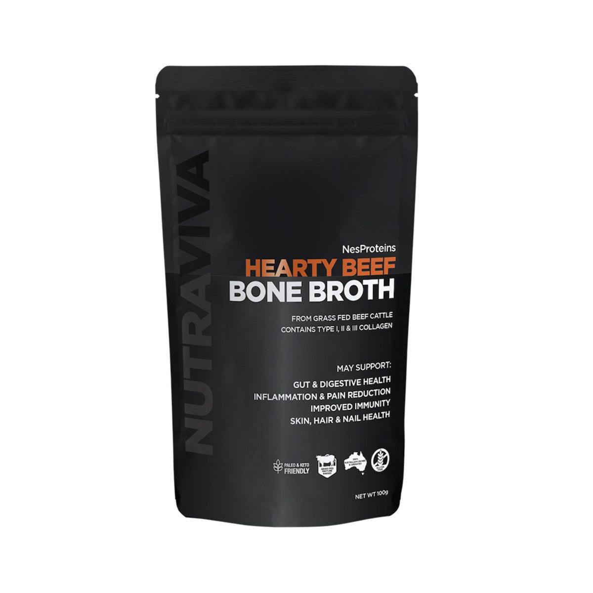 Nutraviva (NesProteins) Bone Broth Hearty Beef 100g - Cutprice Online