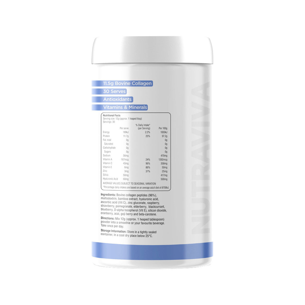 Nutraviva (NesProteins) Simply Beautiful Beauty Collagen Bovine Formula Unflavoured 360g - Cutprice Online