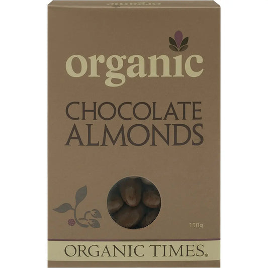 ORGANIC TIMES Milk Chocolate Almonds 150g ORGANIC TIMES