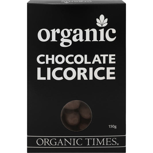 ORGANIC TIMES Milk Chocolate Licorice 150g - Cutprice Online