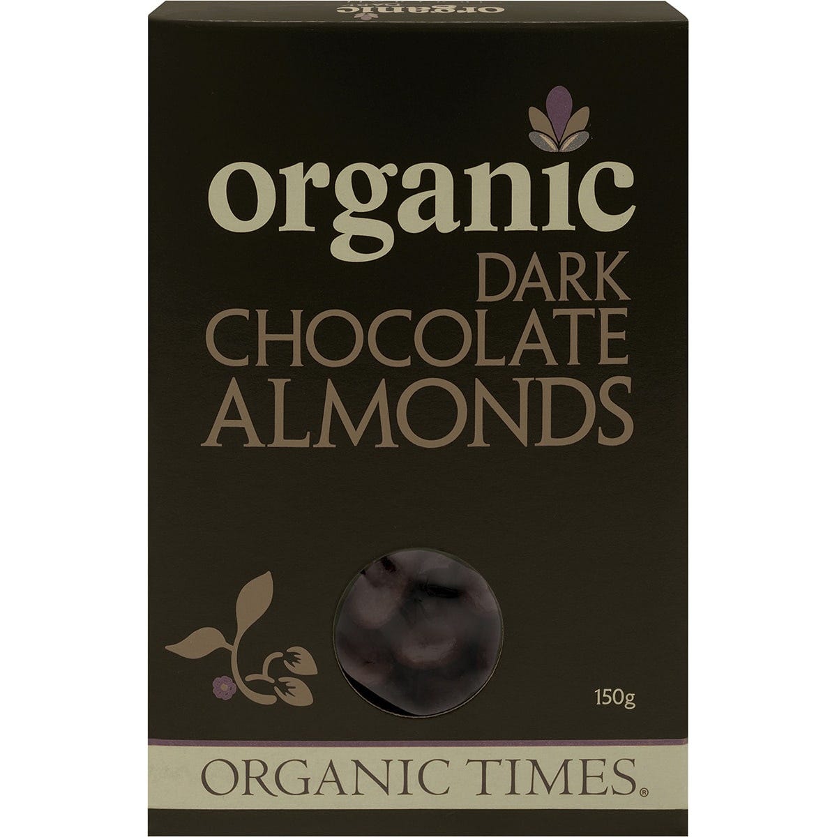 ORGANIC TIMES Dark Chocolate Almonds 150g - Cutprice Online