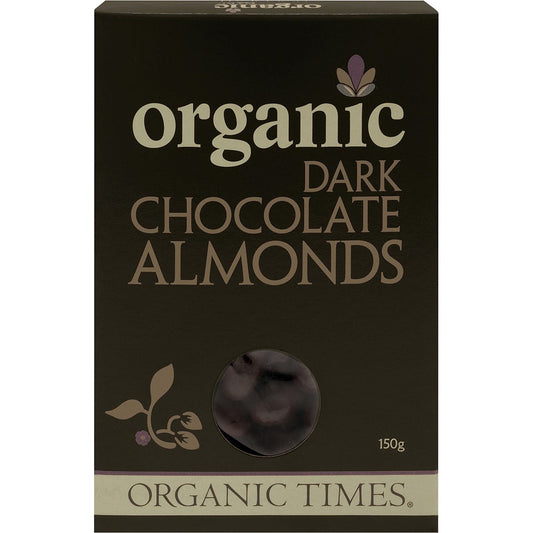 ORGANIC TIMES Dark Chocolate Almonds 150g - Cutprice Online