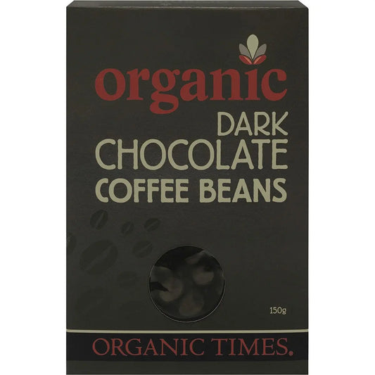 ORGANIC TIMES Dark Chocolate Coffee Beans 150g ORGANIC TIMES