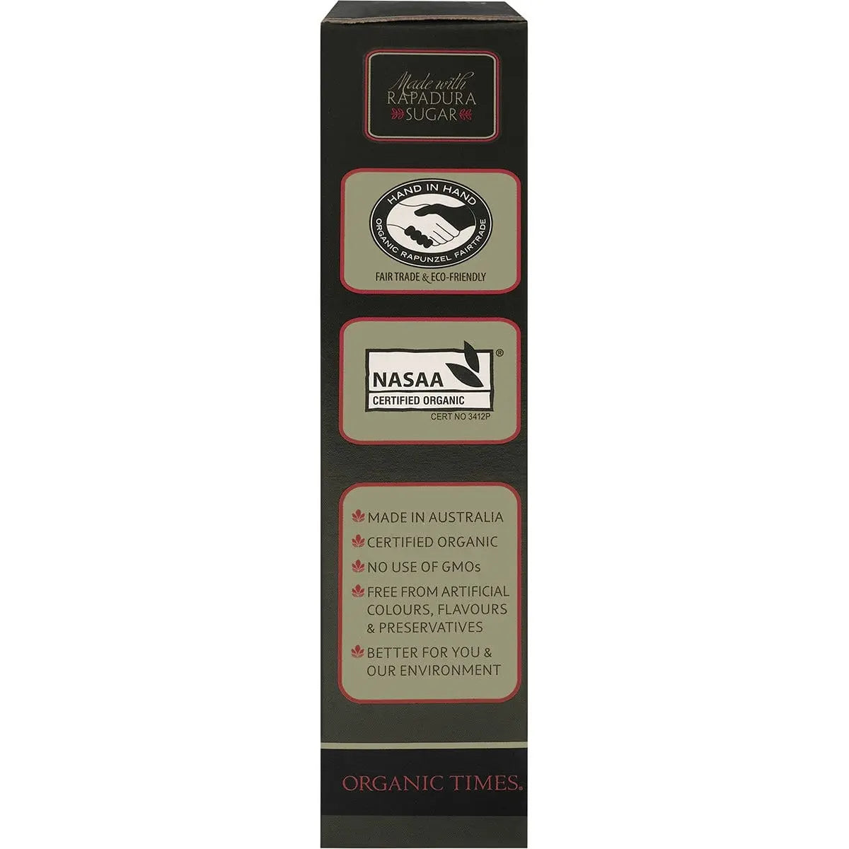 ORGANIC TIMES Dark Chocolate Coffee Beans 150g ORGANIC TIMES