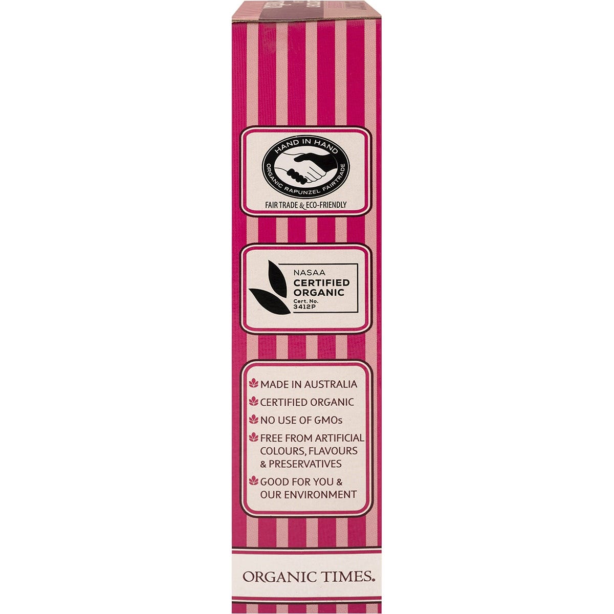ORGANIC TIMES White Chocolate Raspberry Licorice 150g - Cutprice Online
