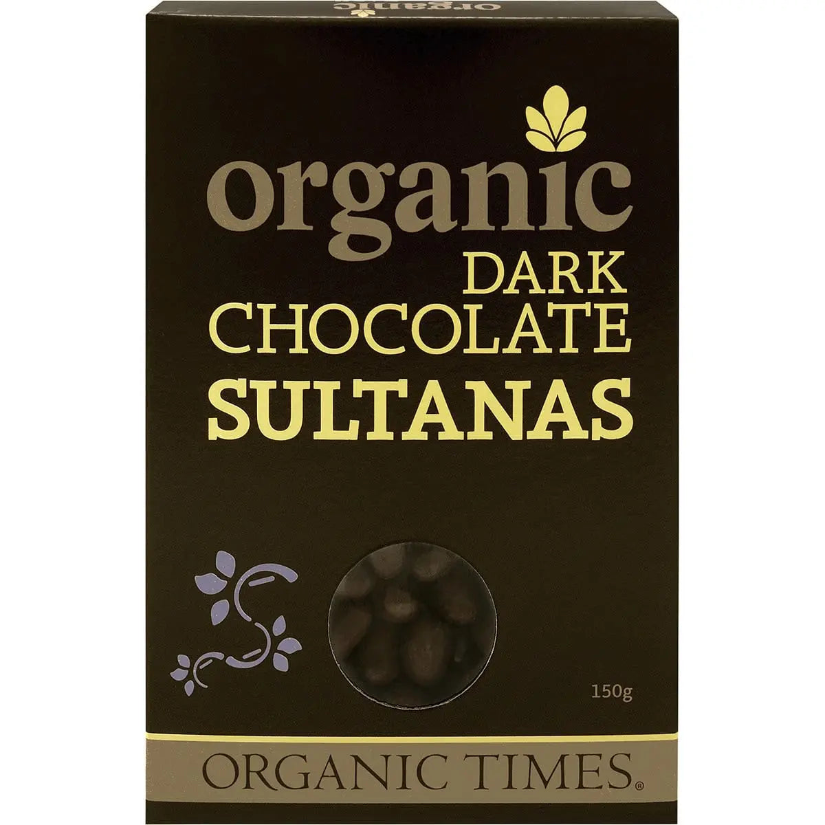 ORGANIC TIMES Dark Chocolate Sultanas 150g ORGANIC TIMES