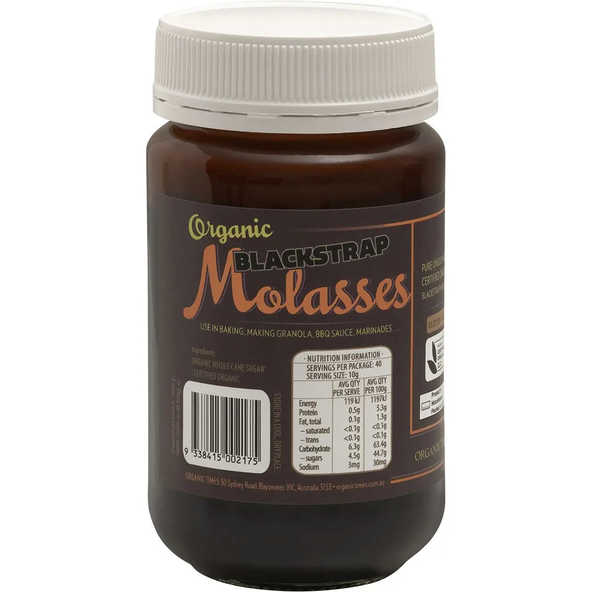 ORGANIC TIMES Blackstrap Molasses 400g ORGANIC TIMES