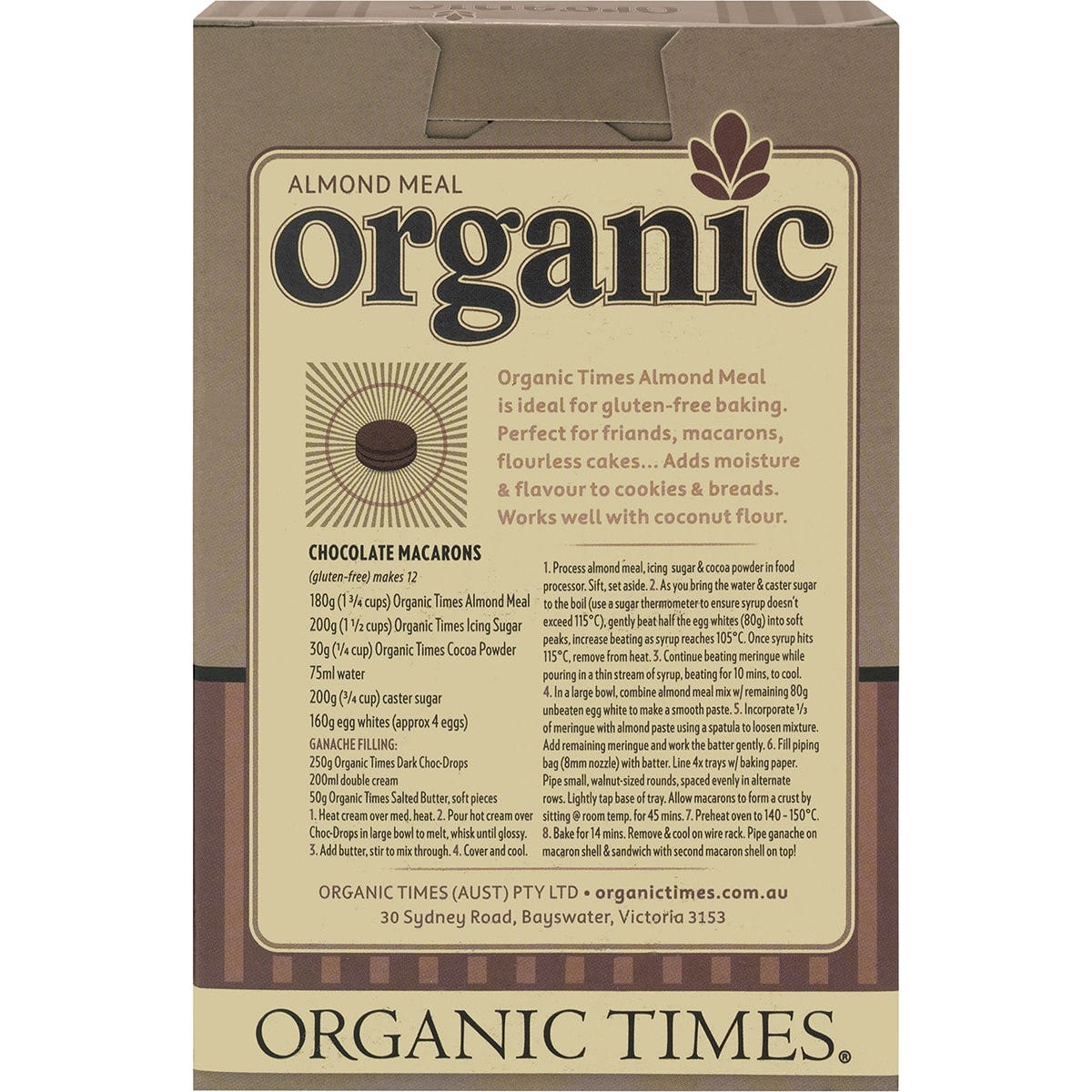 ORGANIC TIMES Almond Meal 200g - Cutprice Online