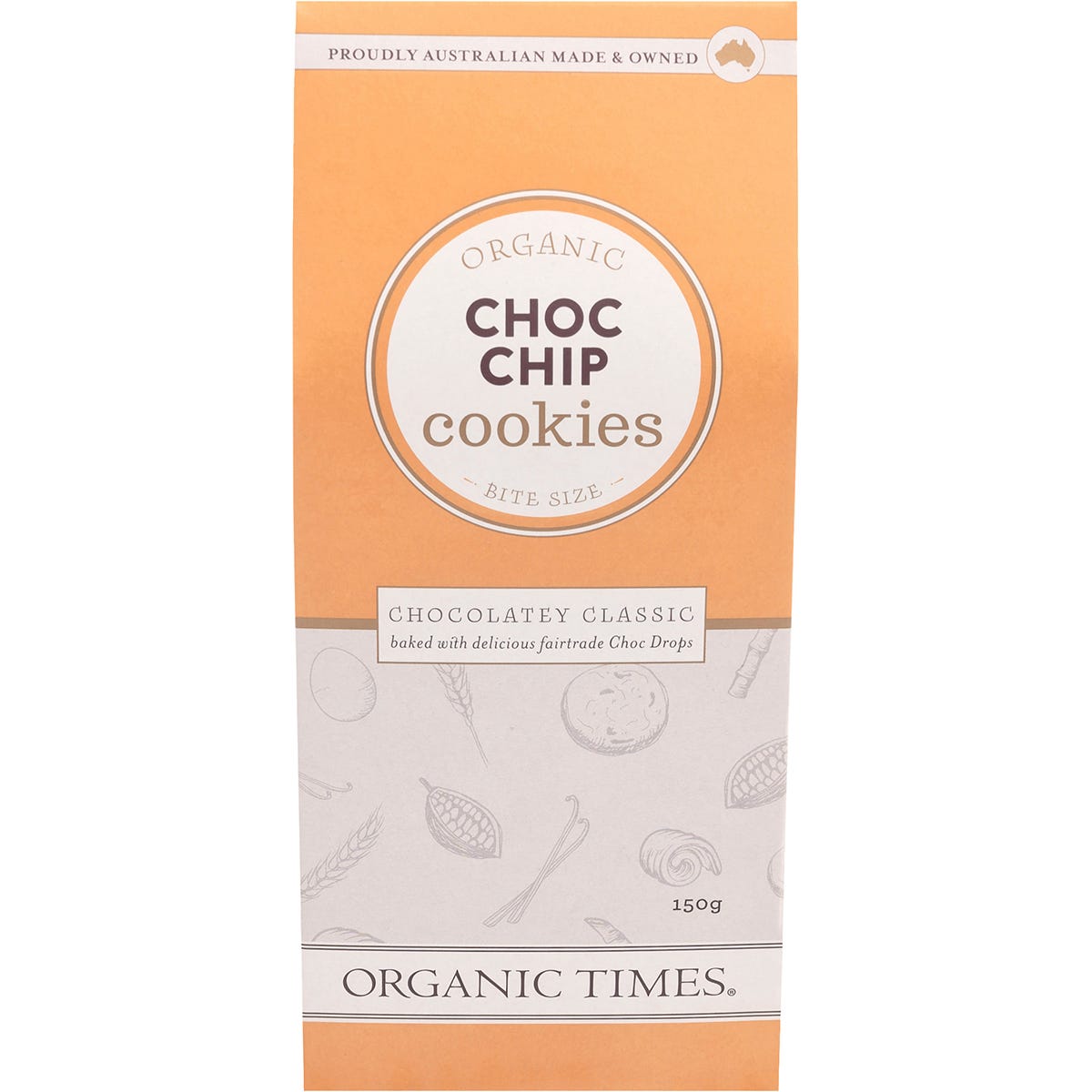 ORGANIC TIMES Cookies Choc Chip 150g - Cutprice Online