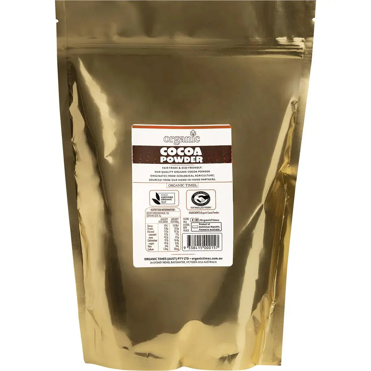 ORGANIC TIMES Cocoa Powder 500g ORGANIC TIMES