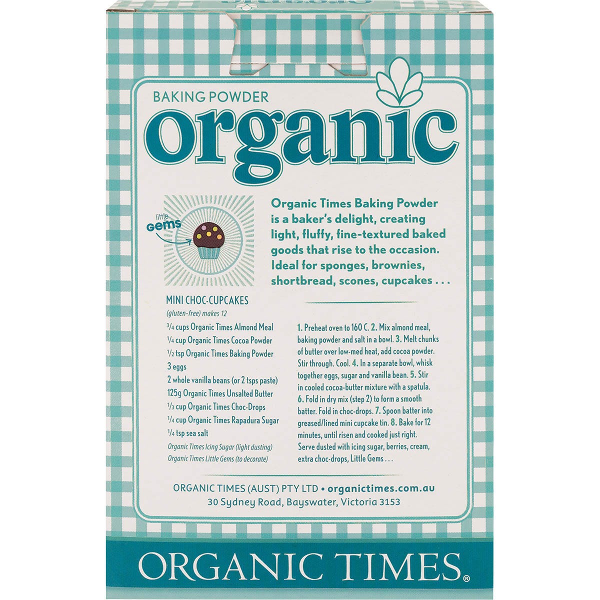 ORGANIC TIMES Baking Powder 200g - Cutprice Online