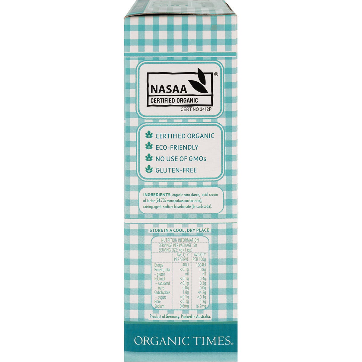 ORGANIC TIMES Baking Powder 200g - Cutprice Online